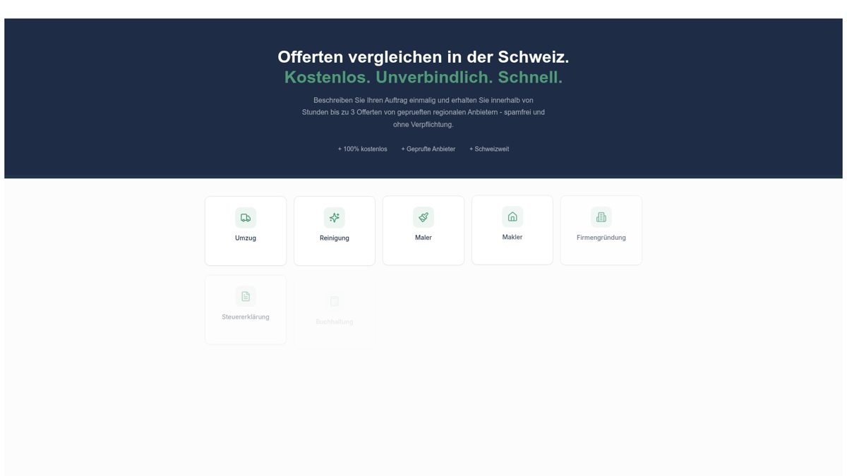 Offerte-Vergleich Schweiz – Switzerland-wide